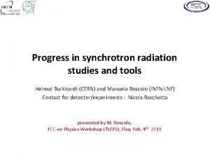 Synchrotron radiation