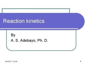 Applications of chemical kinetics