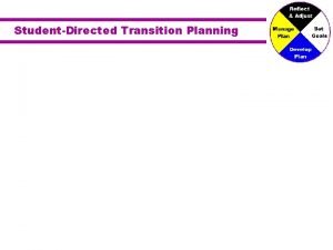 StudentDirected Transition Planning StudentDirected Transition Planning Vision for