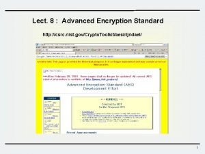 Nist data encryption standard