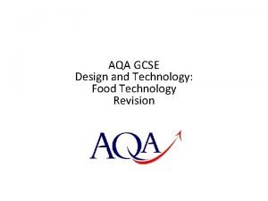 Food technology gcse revision