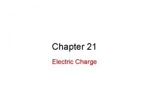 Chapter 21 Electric Charge 21 2 Electric Charge