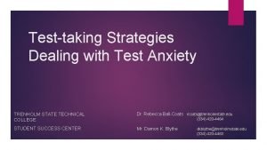 Relaxation techniques test anxiety