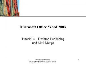 Word 2003 tutorial
