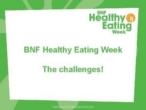When is healthy eating week 2018
