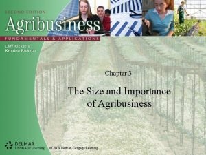 The importance of agribusiness