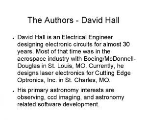 David hall electrical