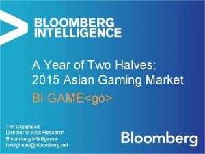 A Year of Two Halves 2015 Asian Gaming