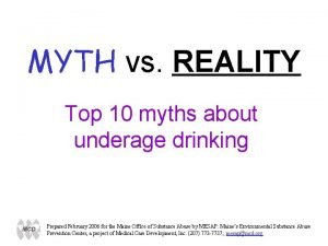 MYTH vs REALITY Top 10 myths about underage