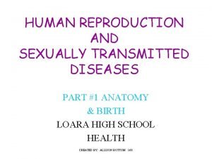 HUMAN REPRODUCTION AND SEXUALLY TRANSMITTED DISEASES PART 1