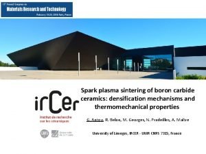 Spark plasma sintering of boron carbide ceramics densification