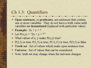 Open propositions and quantifiers