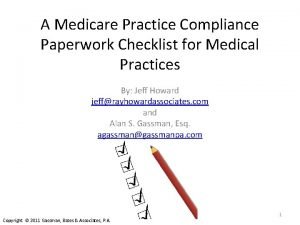 Medicare compliance checklist