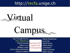 http tecfa unige ch Virtual Campus JeanCristophe Brouze
