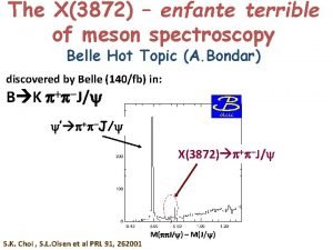 The X3872 enfante terrible of meson spectroscopy Belle