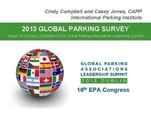 Cindy Campbell and Casey Jones CAPP International Parking