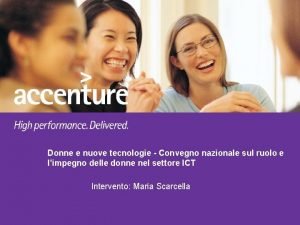 Donne e nuove tecnologie Convegno nazionale sul ruolo