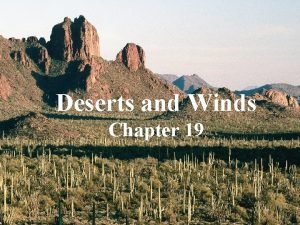 Deserts and Winds Chapter 19 A typical desert