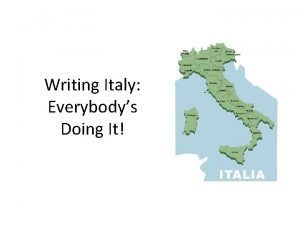 Writing Italy Everybodys Doing It The Grand Tour