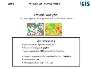 BEIEIB AUTOVIA LEON BURGOS Phase III Territorial Analysis