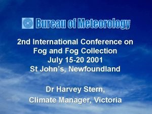 2 nd International Conference on Fog and Fog 2 nd International Conference on Fog and Fog