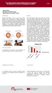 THE PREVALENCE AND MANIFESTATION OF DIABETIC RETINOPATHY IN