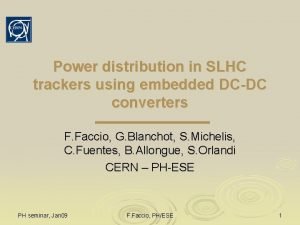 Power distribution in SLHC trackers using embedded DCDC