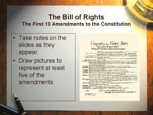 Bill of rights amendments