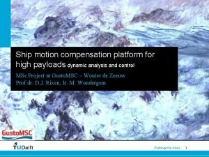 Ship motion compensation platform for high payloads dynamic