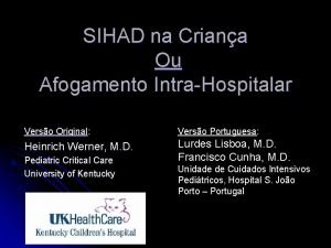 SIHAD na Criana Ou Afogamento IntraHospitalar Verso Original