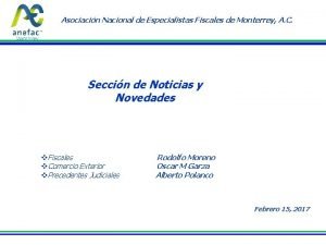 Asociacin Nacional de Especialistas Fiscales de Monterrey A