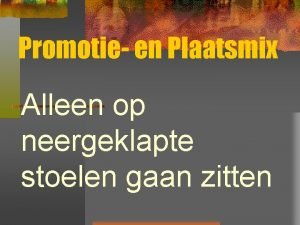 Stoelen promotie