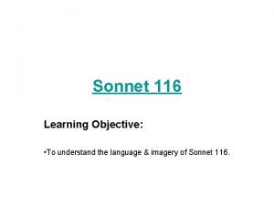 Sonnet 116 imagery