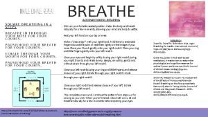 BREATHE ALTERNATE NOSTRIL BREATHING SQUARE BREATHING IN 4
