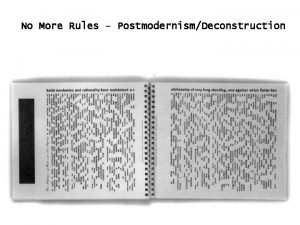 Post modernism