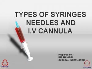 Cannula sizes