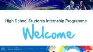 High School Students Internship Programme 294 11052018 Dutch