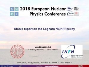 Status report on the Legnaro NEPIR facility Luca