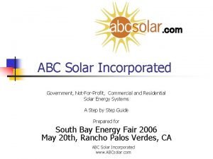 Abc solar power