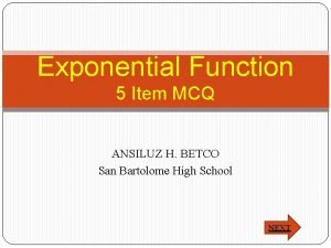 Exponential decay upward Exponential decay upward