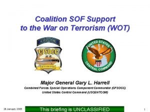 Coalition SOF Support to the War on Terrorism