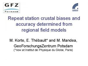 Repeat station crustal biases and accuracy determined from