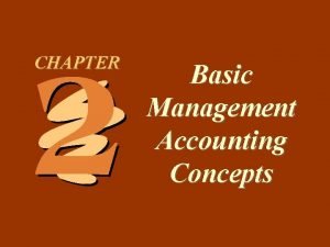 Basic management accounting concepts
