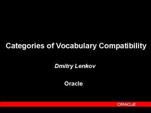 Oracle vocabulary