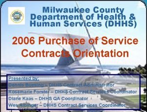 Milwaukee county department of health and human services