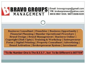 Business Consultant Franchise Business Opportunity Financial Planning Standar