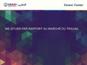 ME SITUER PAR RAPPORT AU MARCH DU TRAVAIL