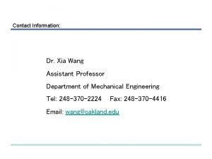 Dr xia wang