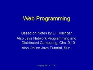 Web programming notes