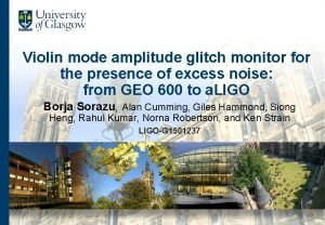 Violin mode amplitude glitch monitor for the presence